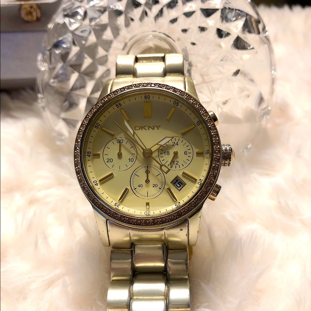 DKNY gold watch